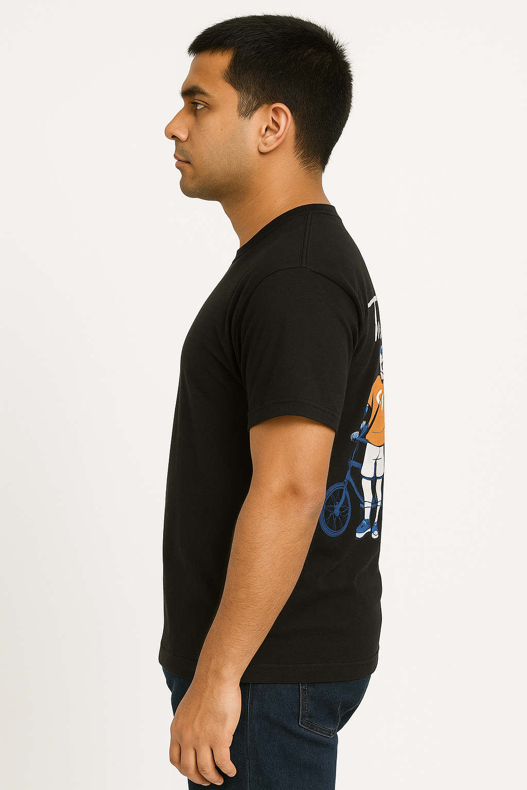 Full Back printed Oversize T-Shrit charcoal