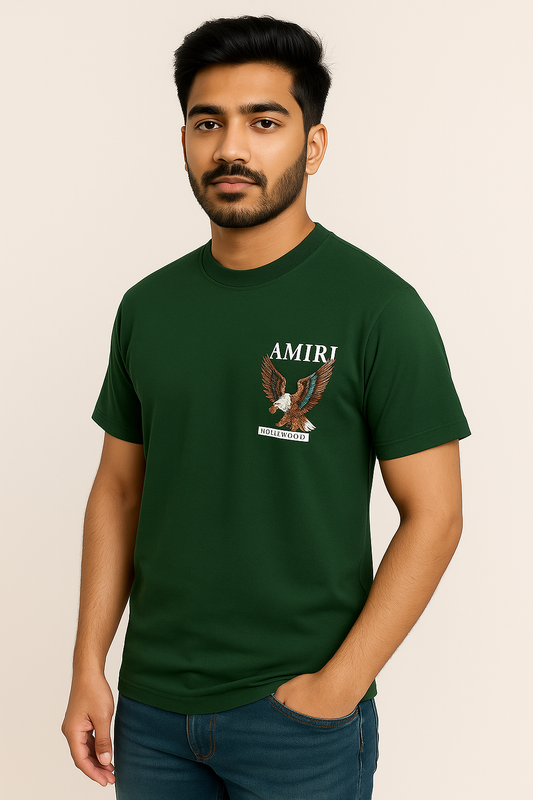 Full Back printed Oversize T-Shrit Green