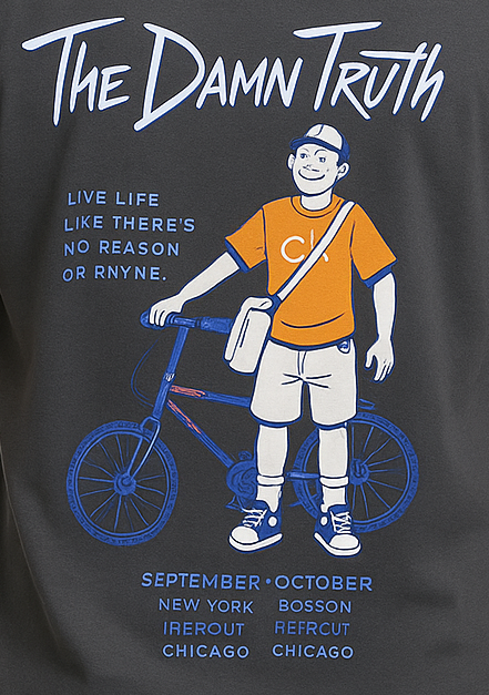 Full Back printed Oversize T-Shrit charcoal