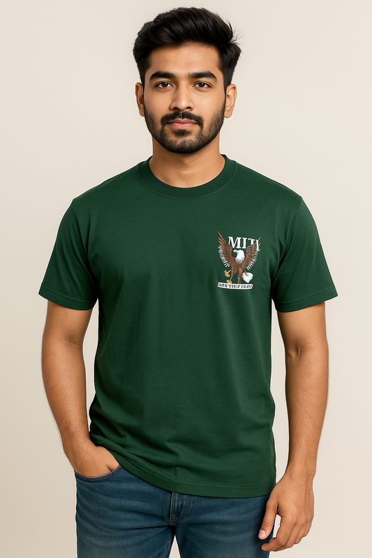 Full Back printed Oversize T-Shrit Green