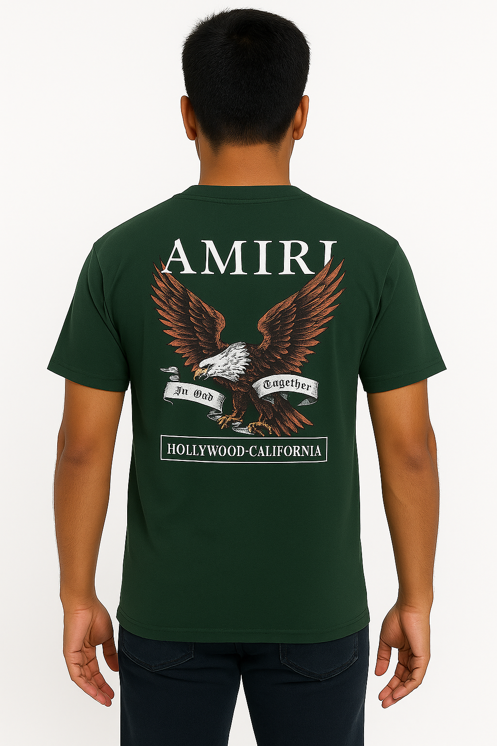 Full Back printed Oversize T-Shrit Green