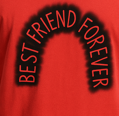 Full Back printed Oversize T-Shrit Red